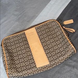 Coach large zip cosmetic bag.